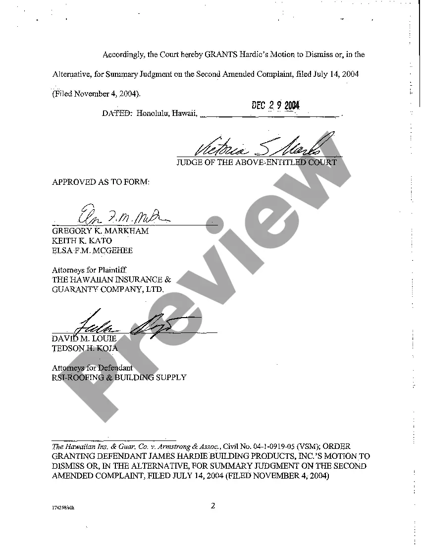 Preview A24 Order Granting Defendant's Motion to Dismiss or, in the Alternative, for Summary Judgment