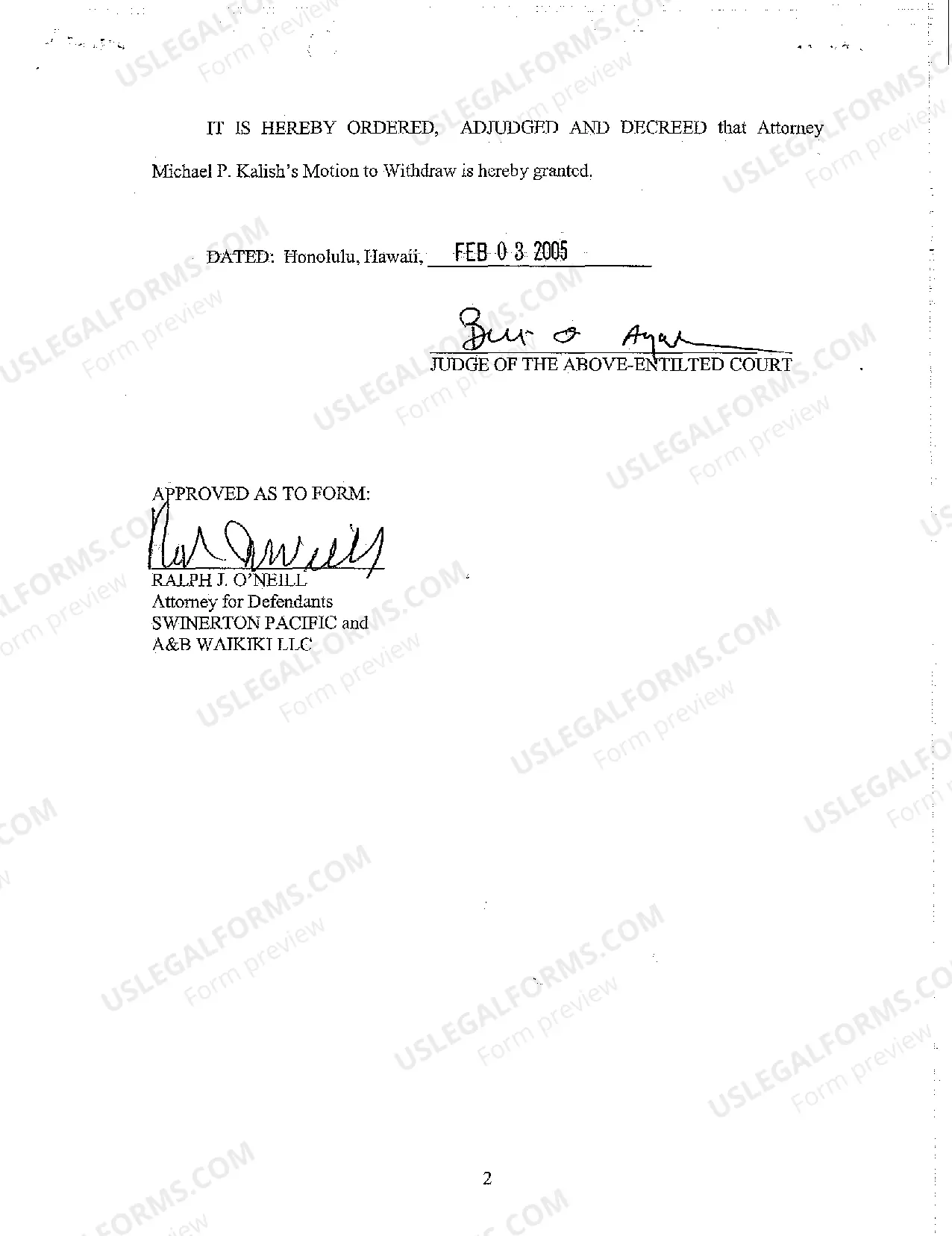 Preview A16 Order Granting Motion to Withdraw as Counsel