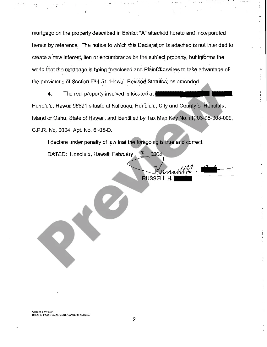 Get A03 Plaintiff's Notice of Pendency of Action Preview A03 Plaintiff's Notice of Pendency of Action