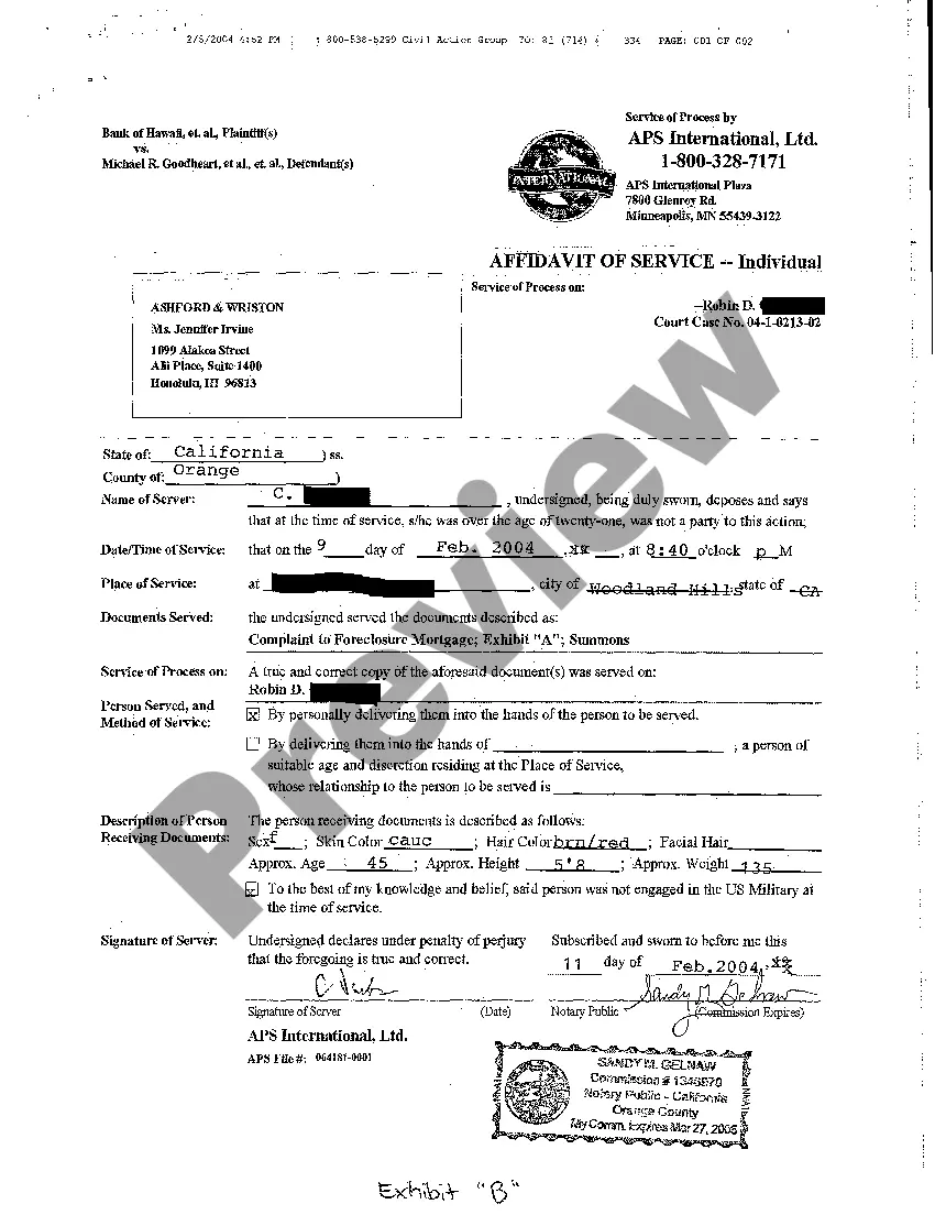 Get A08 Plaintiff's Proof of Service Upon Defendant Preview A08 Plaintiff's Proof of Service Upon Defendant