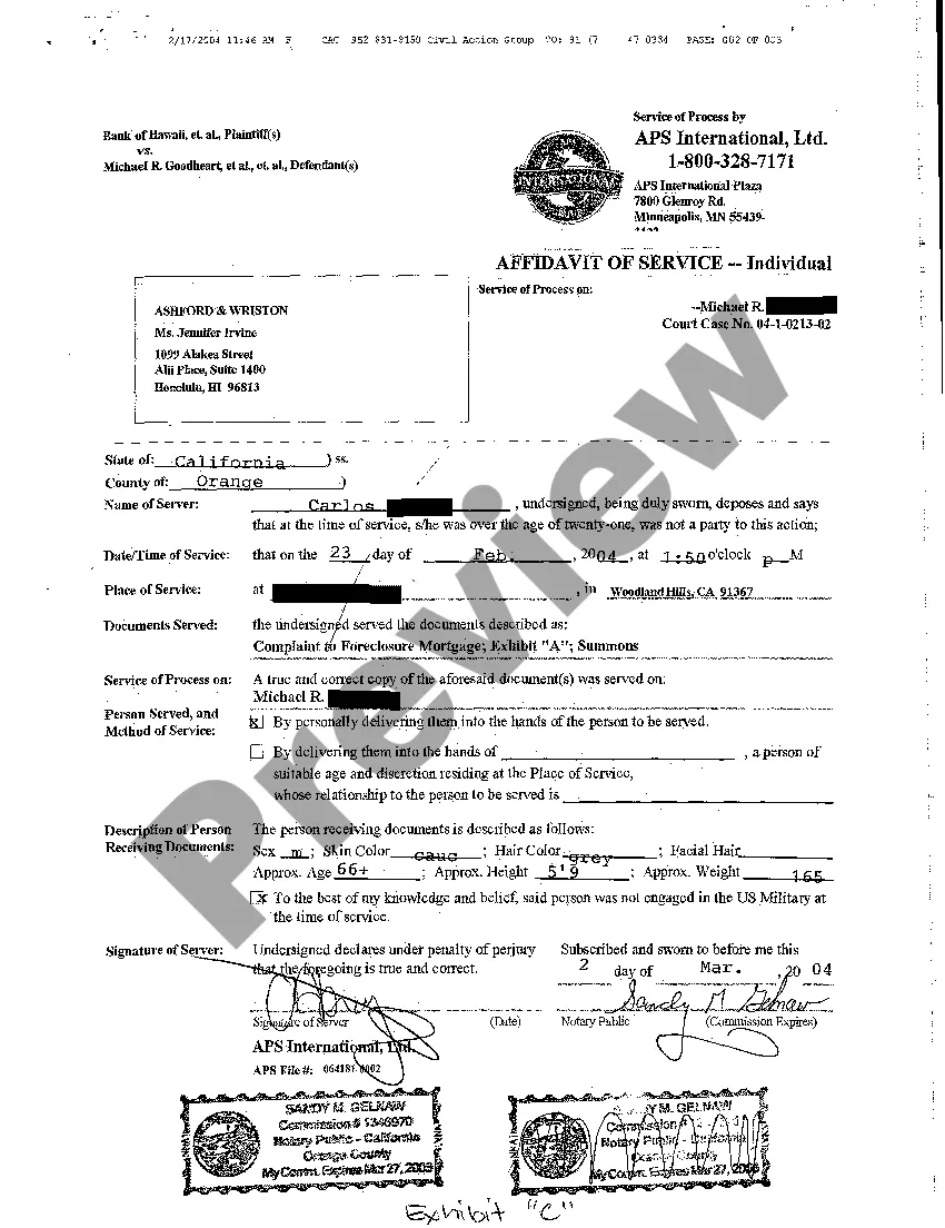 Get A08 Plaintiff's Proof of Service Upon Defendant Preview A08 Plaintiff's Proof of Service Upon Defendant