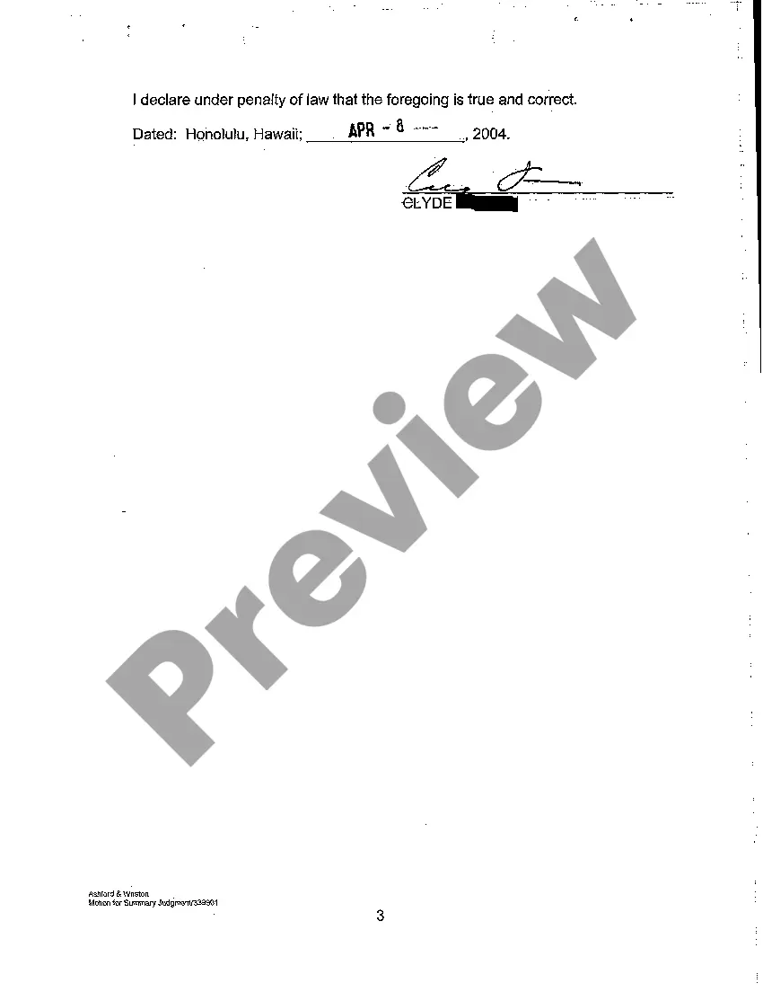 Preview A09 Plaintiff's Motion for Summary Judgment Against Defendants Decree, Interlocutory Decree of Foreclosure and Order of Sale