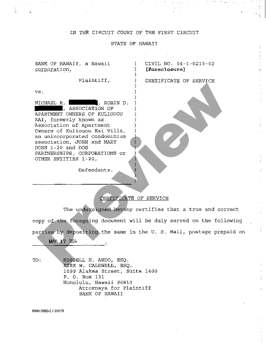Get A11 Certificate of Service Preview A11 Certificate of Service