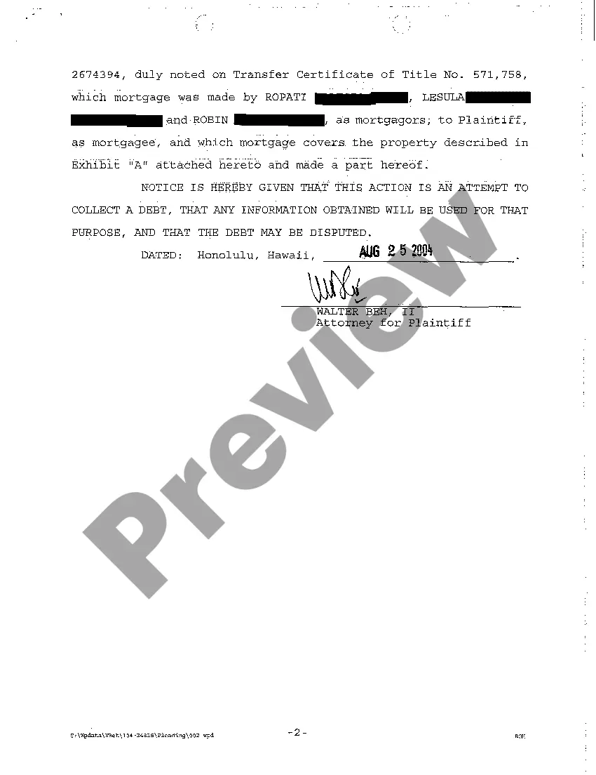 Get A03 Plaintiff's Notice of Pendency of Action Preview A03 Plaintiff's Notice of Pendency of Action