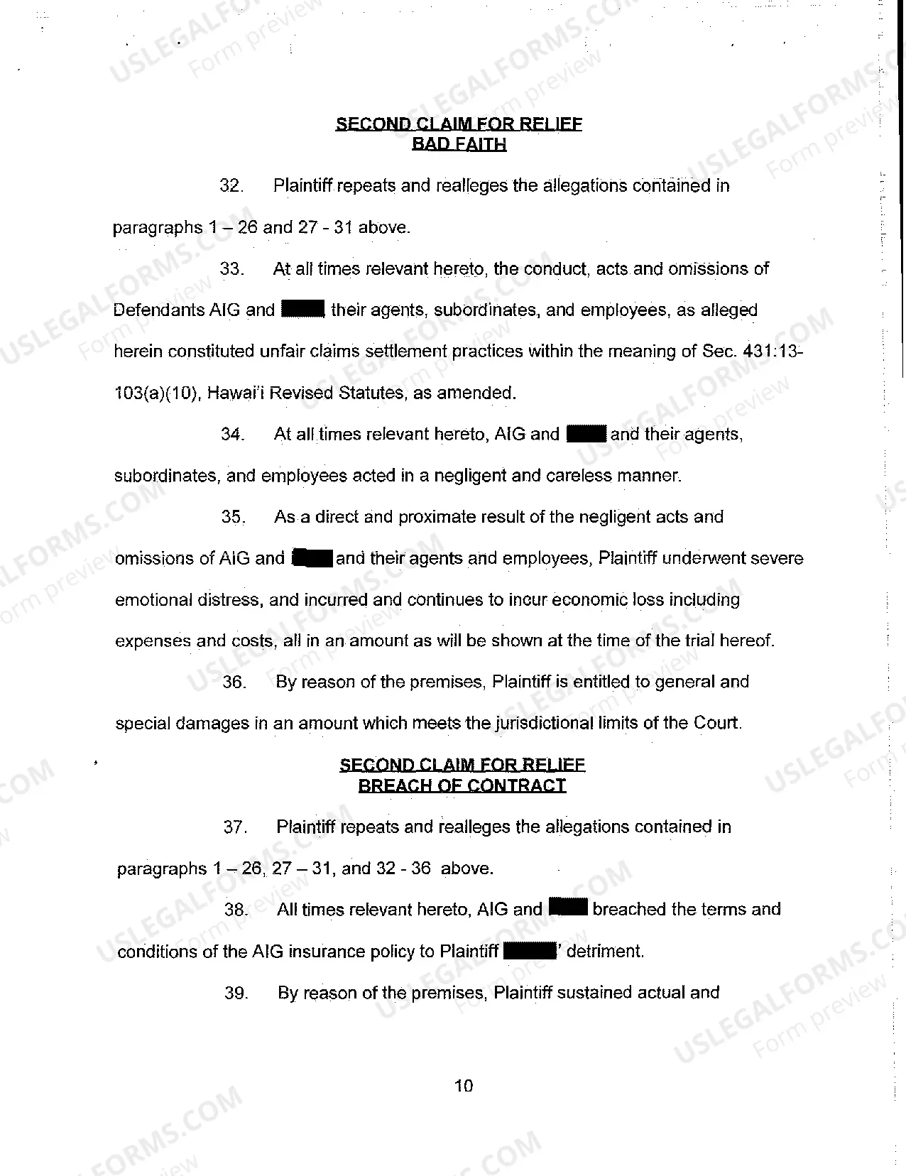 Preview A02 Complaint for Declaratory and Injunctive Relief and Damages