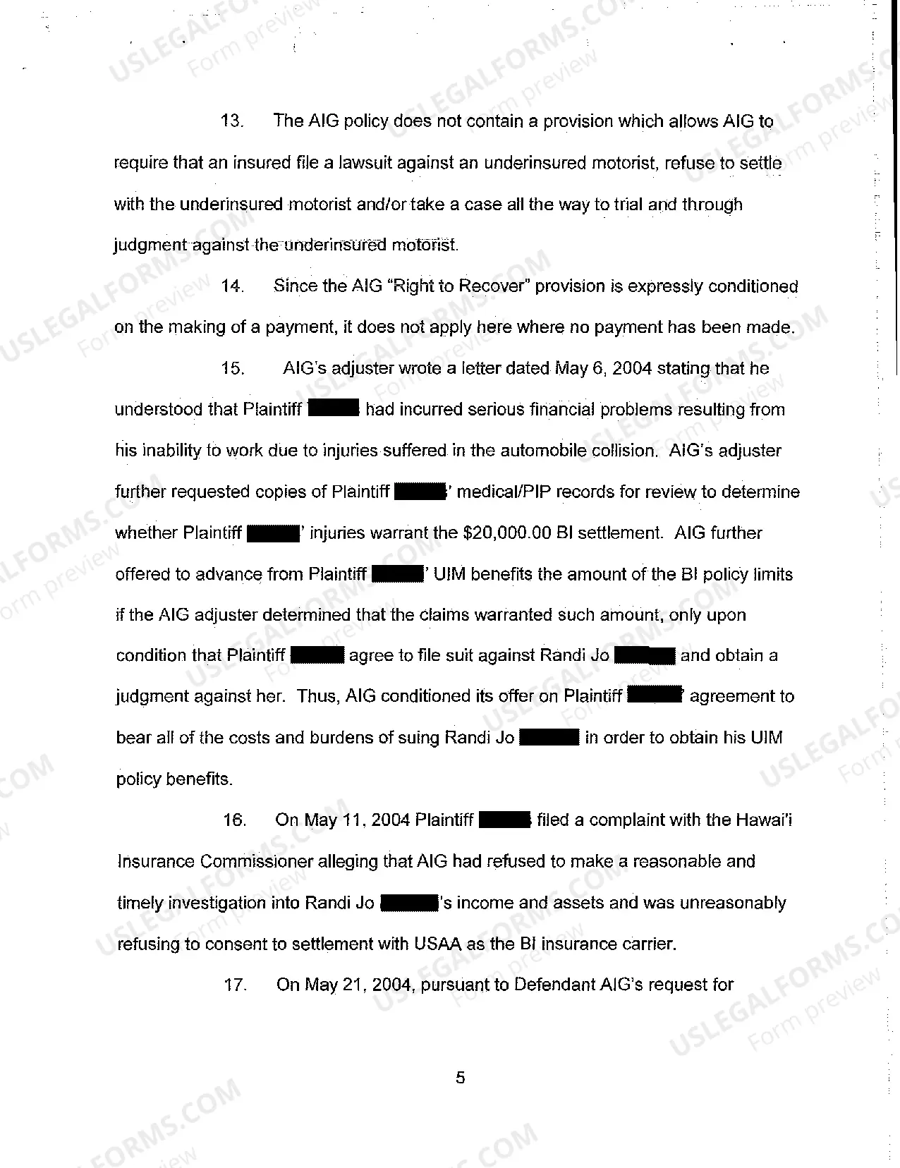 Preview A02 Complaint for Declaratory and Injunctive Relief and Damages