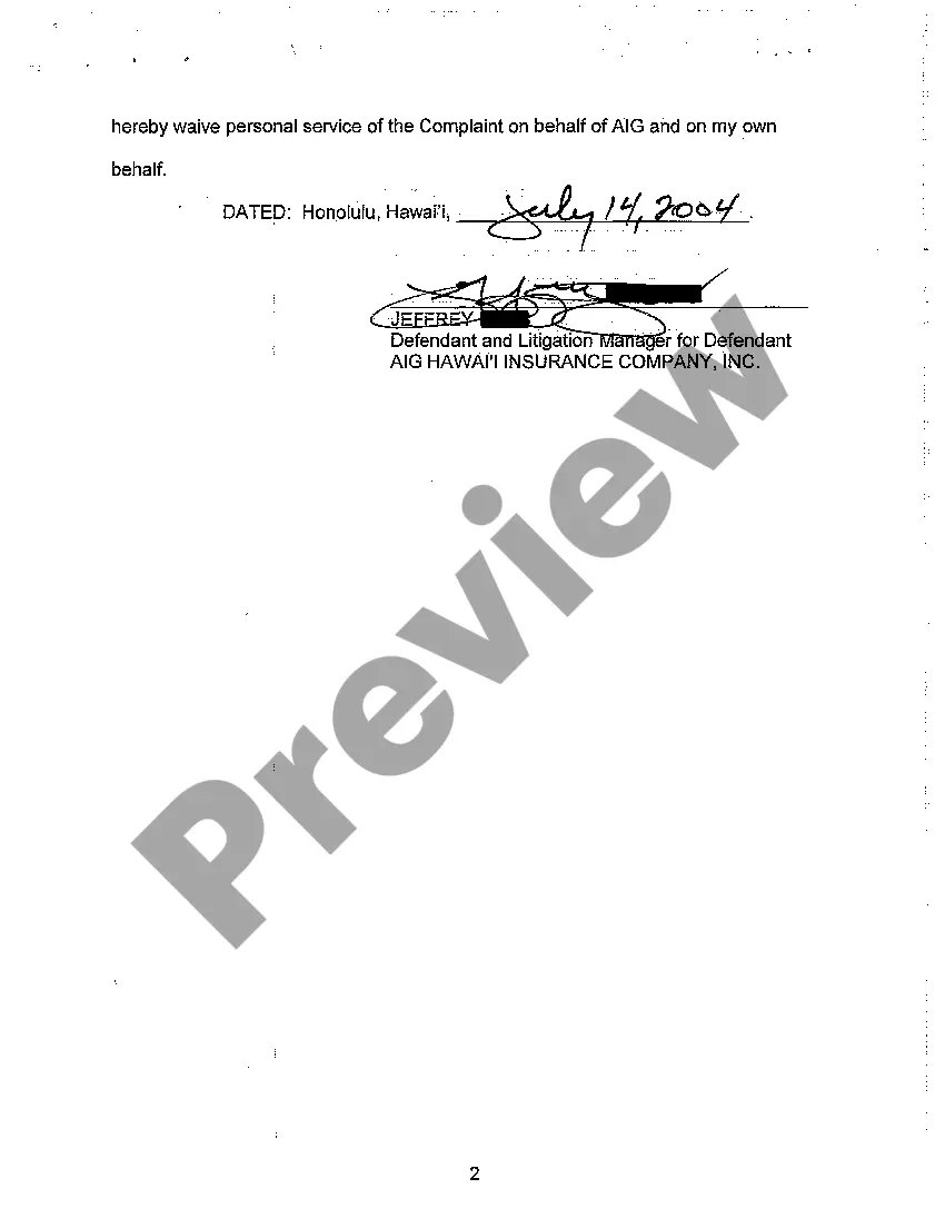 Preview A03 Acceptance and Waiver of Service