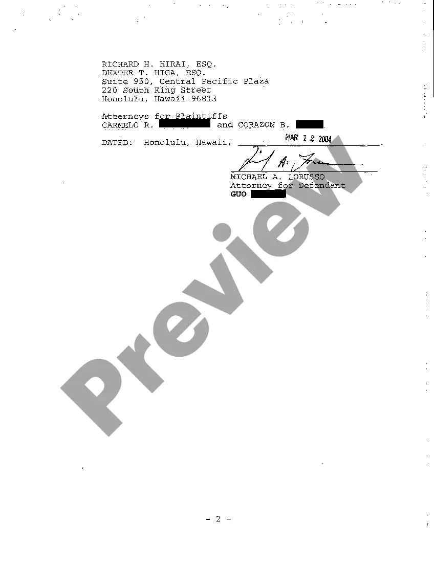 Preview A06 Certificate of Service Re Defendant's First Request for Answers to Interrogatories to Plaintiff