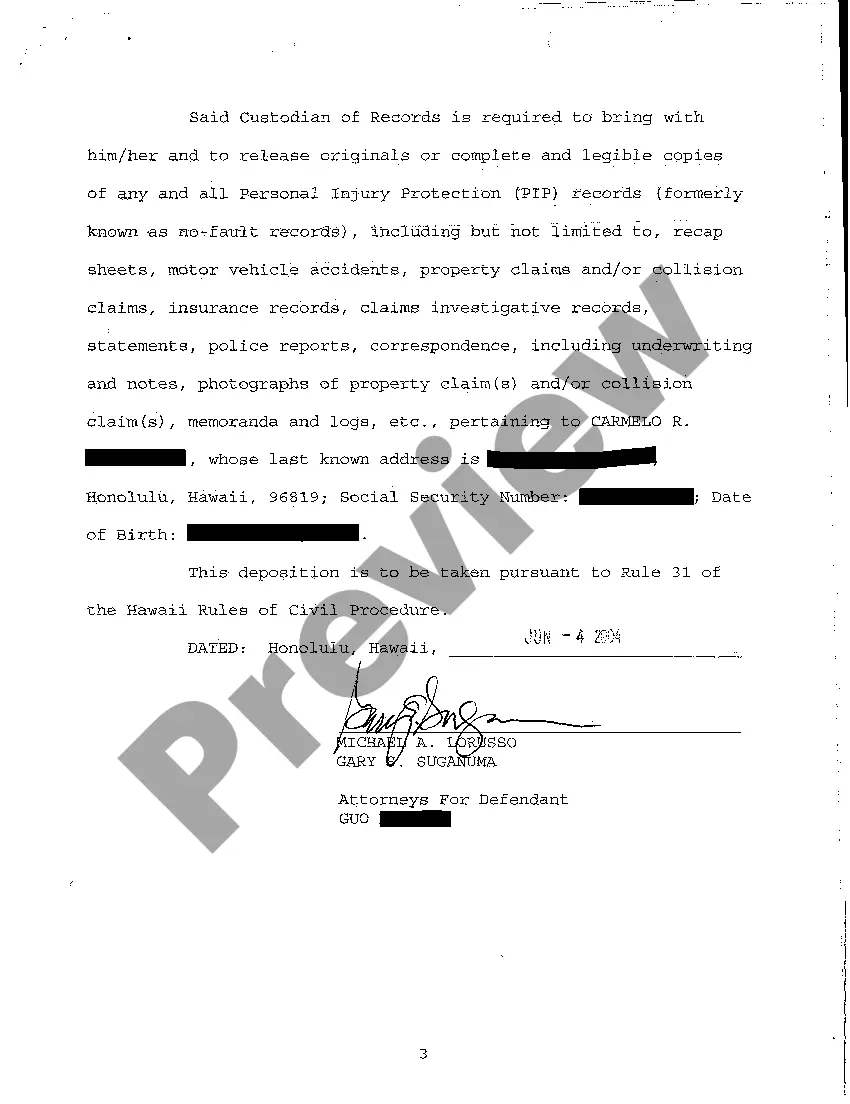 Preview A10 Notice of Taking Deposition Upon Written Questions, Questions and Certificate of Service