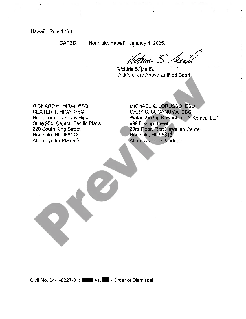 Preview A21 Order of Dismissal