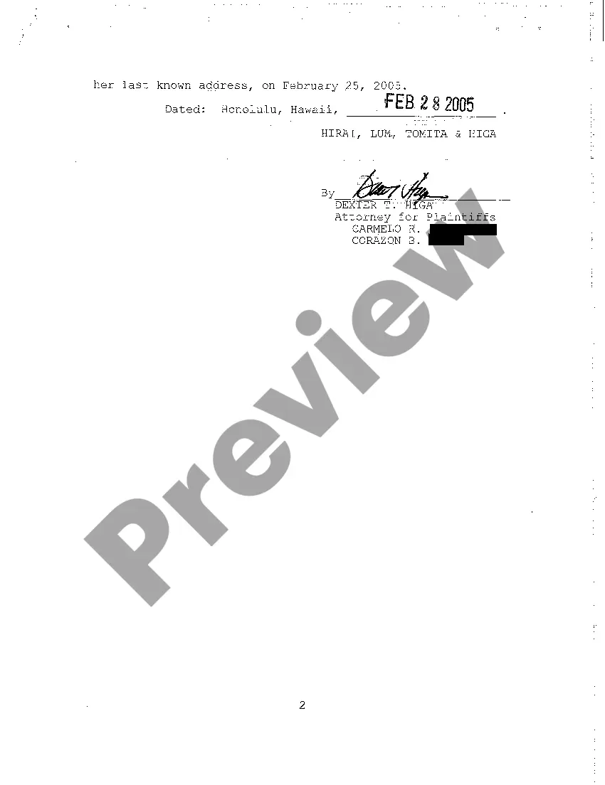 Preview A25 Certificate of Service