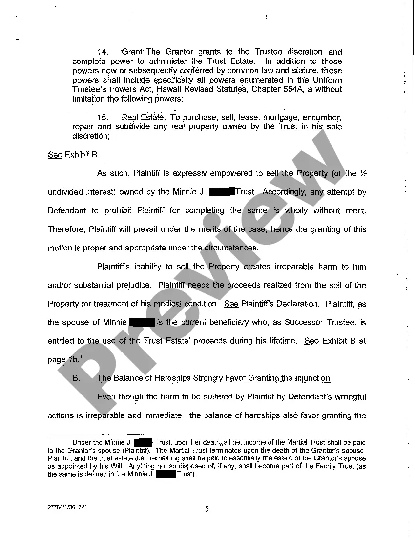 Preview A02 Plaintiff's Motion for Temporary Restraining Order and for Preliminary Injunction