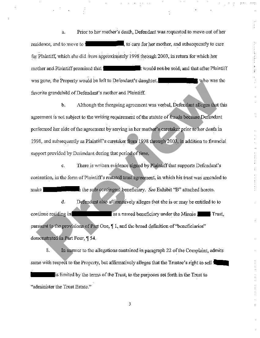 Preview A04 Defendant's Answer to Complaint