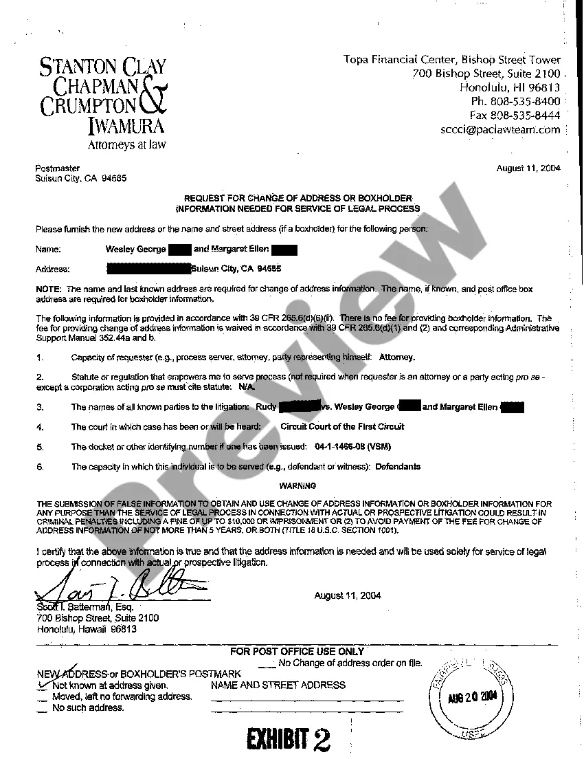 Preview A03 Plaintiff's Ex Parte Motion for Order for Service by Publication