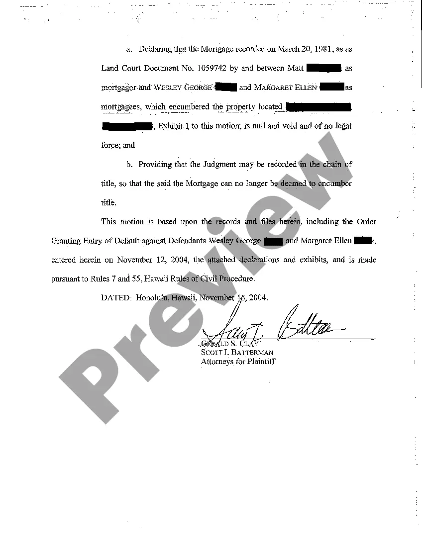 Preview A07 Plaintiff's Motion for Entry of Default Judgment as Against Defendant