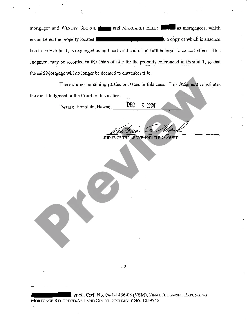 Preview A09 Final Judgment Expunging Mortgage Recorded