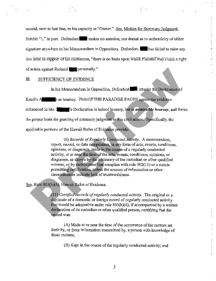 Preview A07 Plaintiff's Reply to Defendant's Memorandum in Opposition to Plaintiff's Motion for Summary Judgment