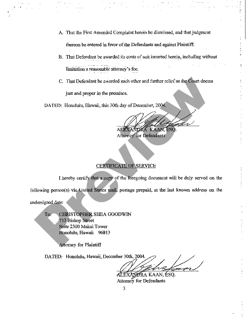 Preview A14 Defendants Answer to First Amended Complaint