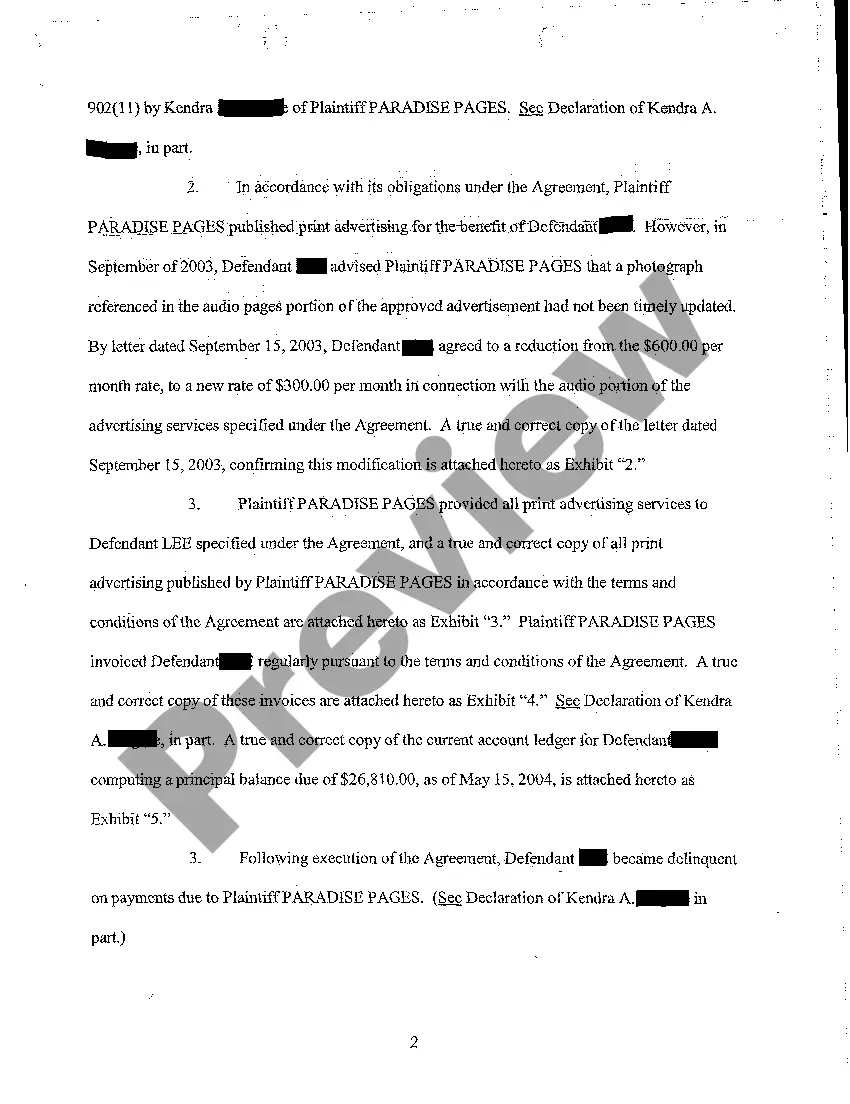 Preview A15 Plaintiff's Motion for Summary Judgment Against Defendant