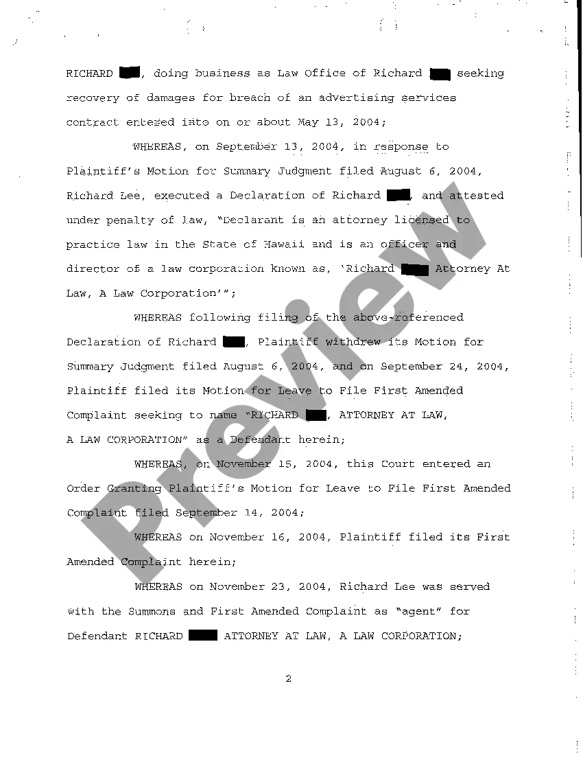 Preview A23 Judgment Against Defendant in Favor of Plaintiff