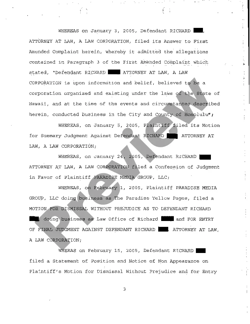 Preview A23 Judgment Against Defendant in Favor of Plaintiff