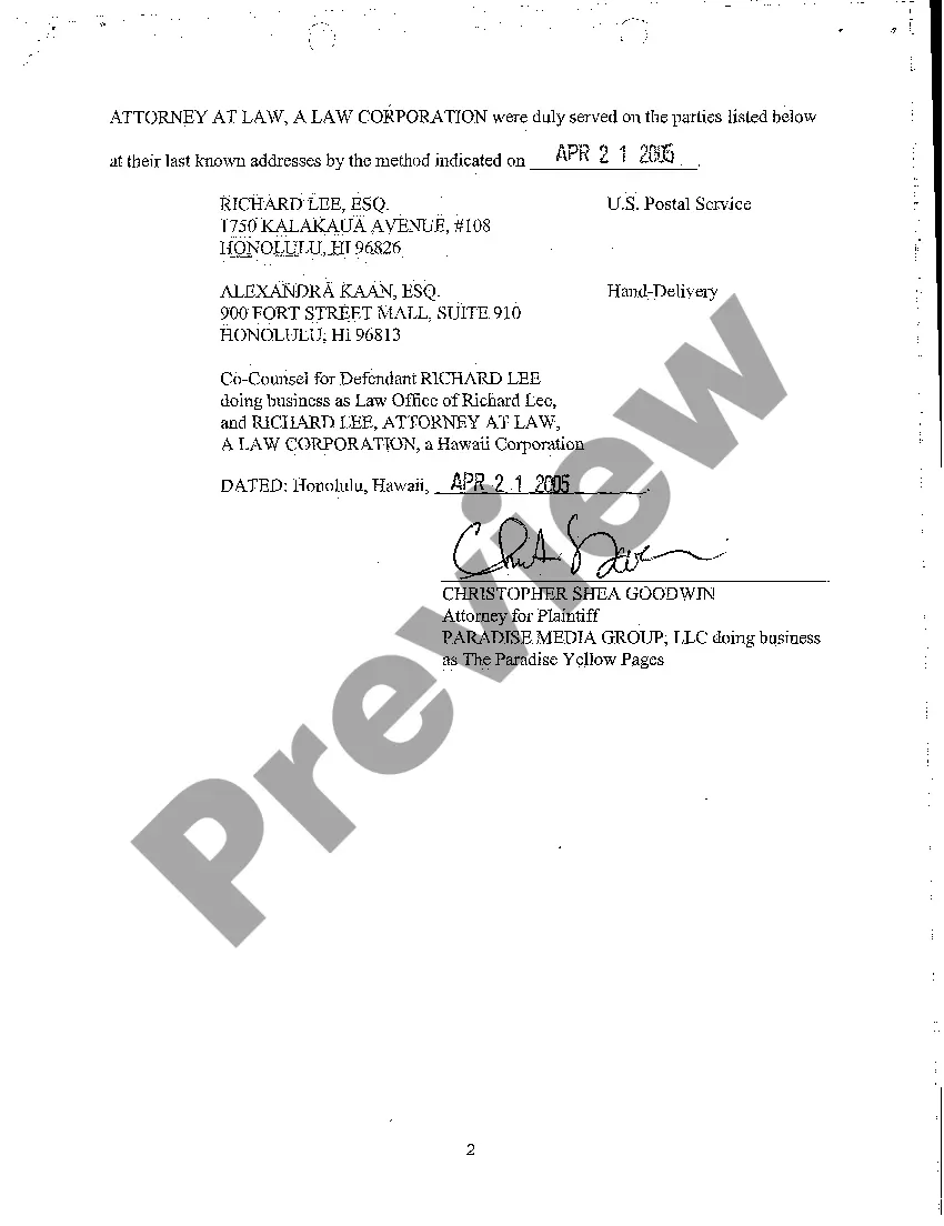 Preview A28 Certificate of Service