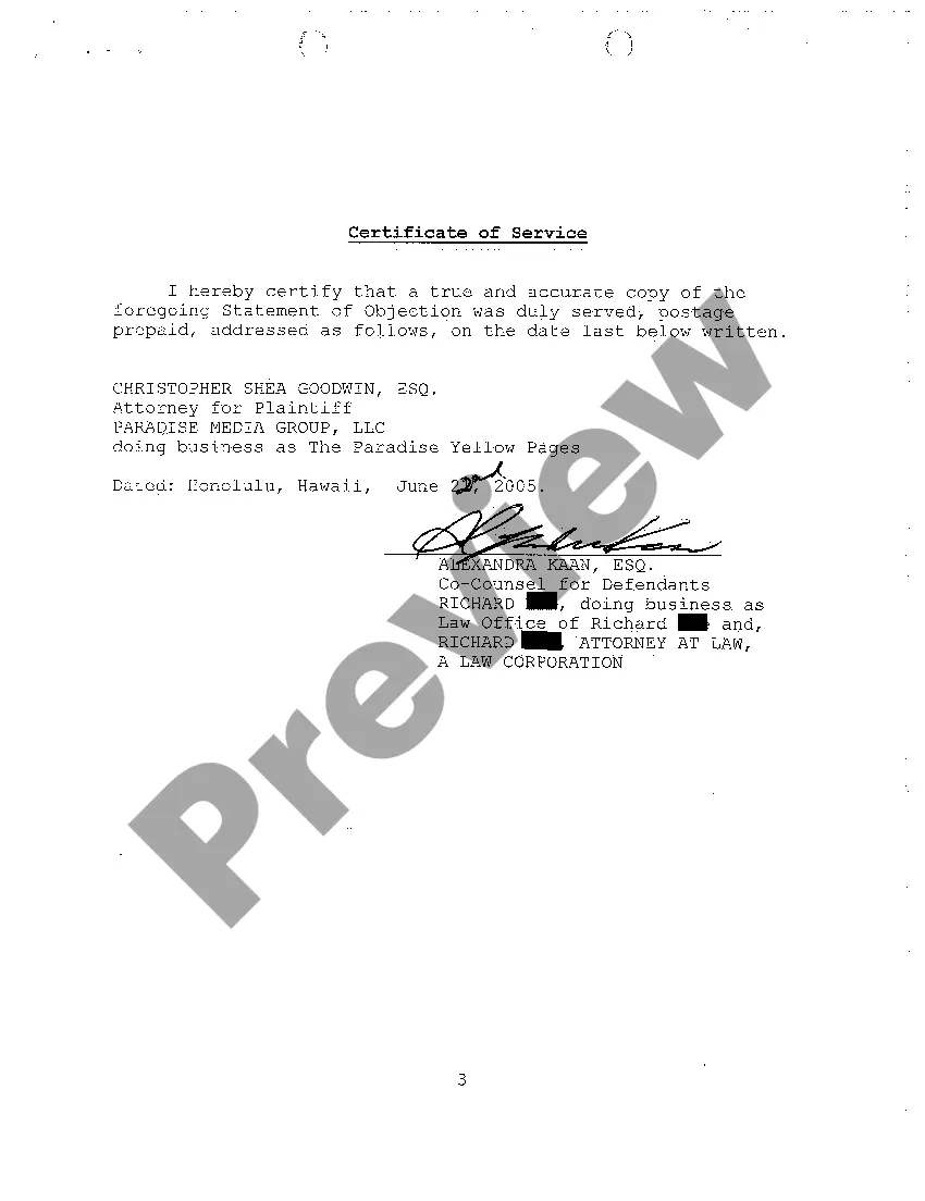 Get A30 Statement of Objection to Plaintiff's Post-Judgment Request for Production of Documents and Things Preview A30 Statement of Objection to Plaintiff's Post-Judgment Request for Production of Documents and Things