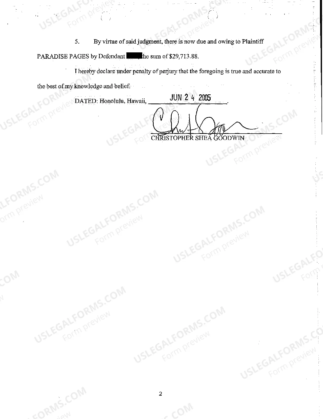 Preview A31 Ex Parte Motion for Examination of Judgment Debtor