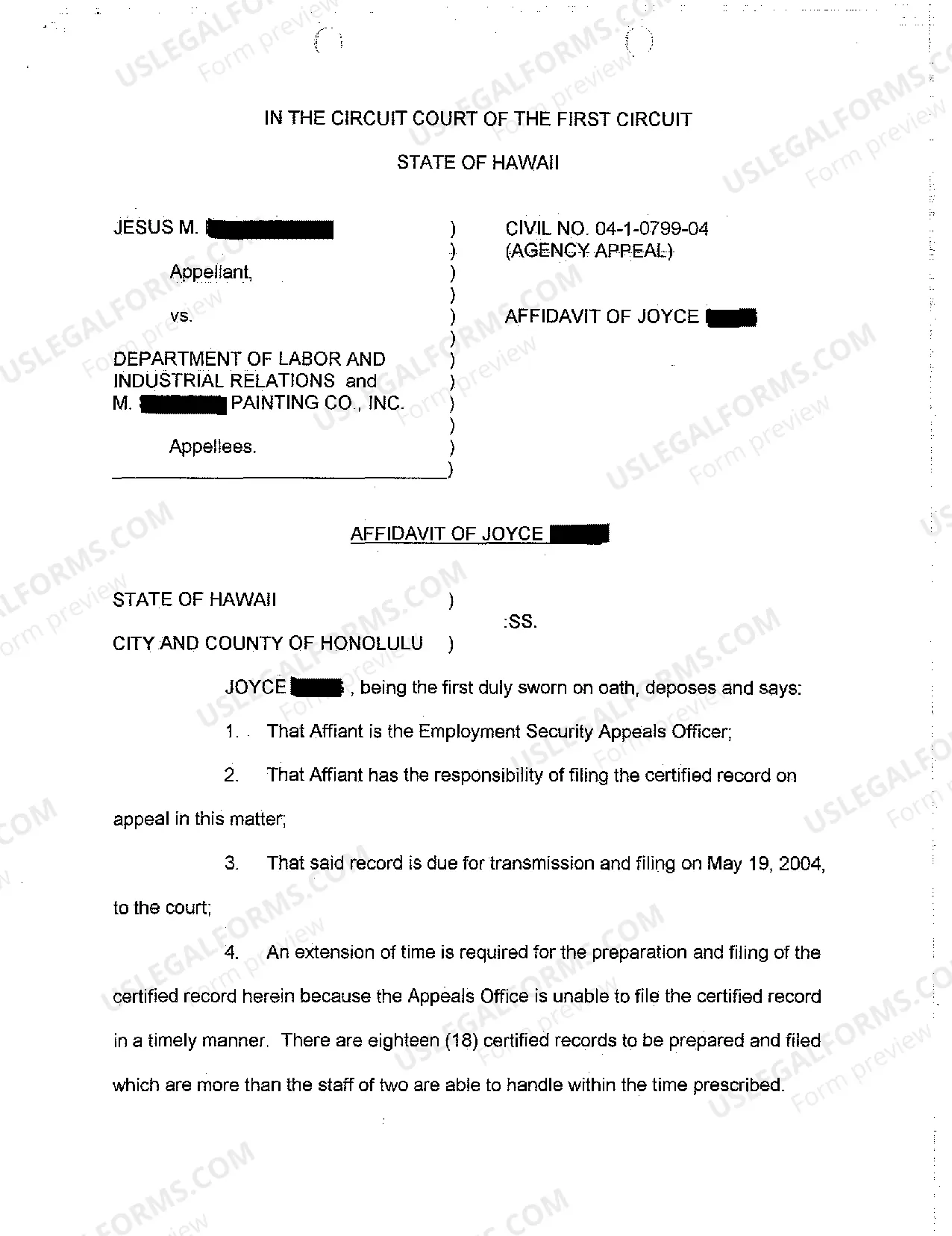 Preview A03 Agency's Ex Parte Motion for First Extension of Time to File Certified Record