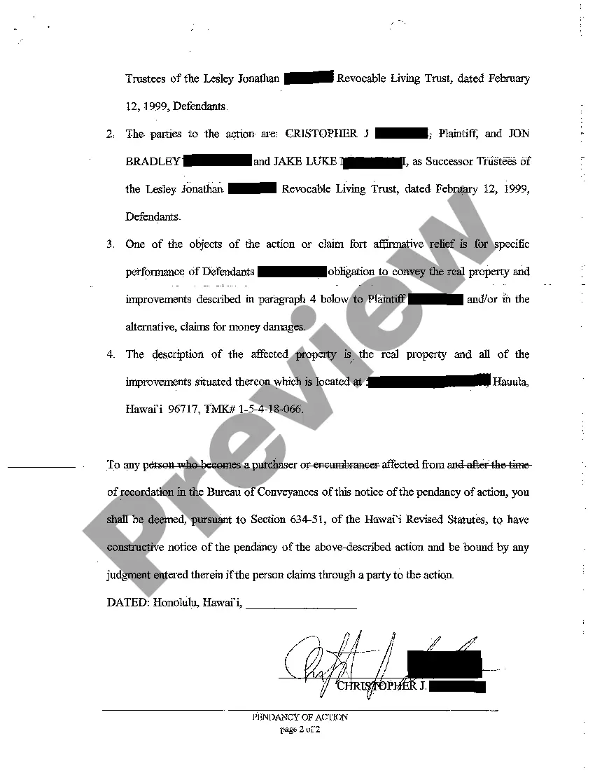 Get A03 Notice of the Pendency of Action Preview A03 Notice of the Pendency of Action