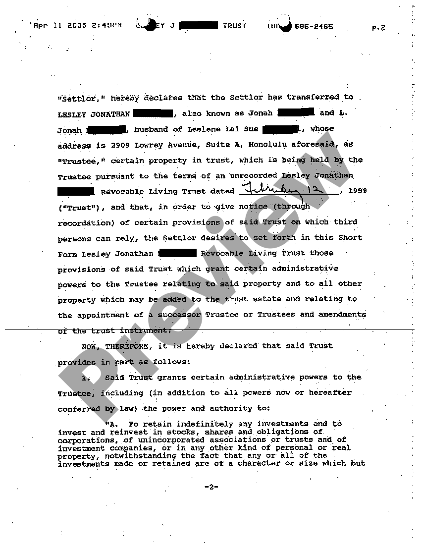 Hawaii Defendants' Motion for Summary Judgment US Legal Forms