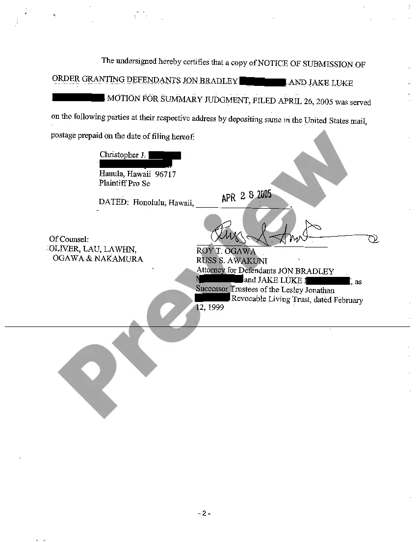 Preview A08 Order Granting Defendants' Motion for Summary Judgment