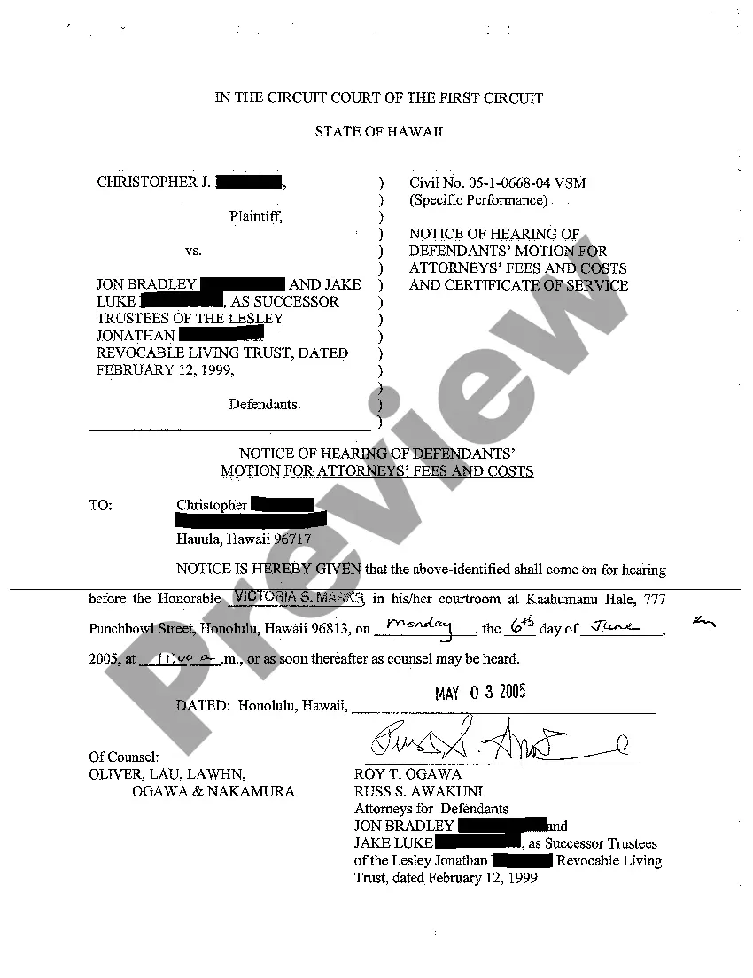 Preview A10 Defendants' Motion for Attorneys' Fees and Costs