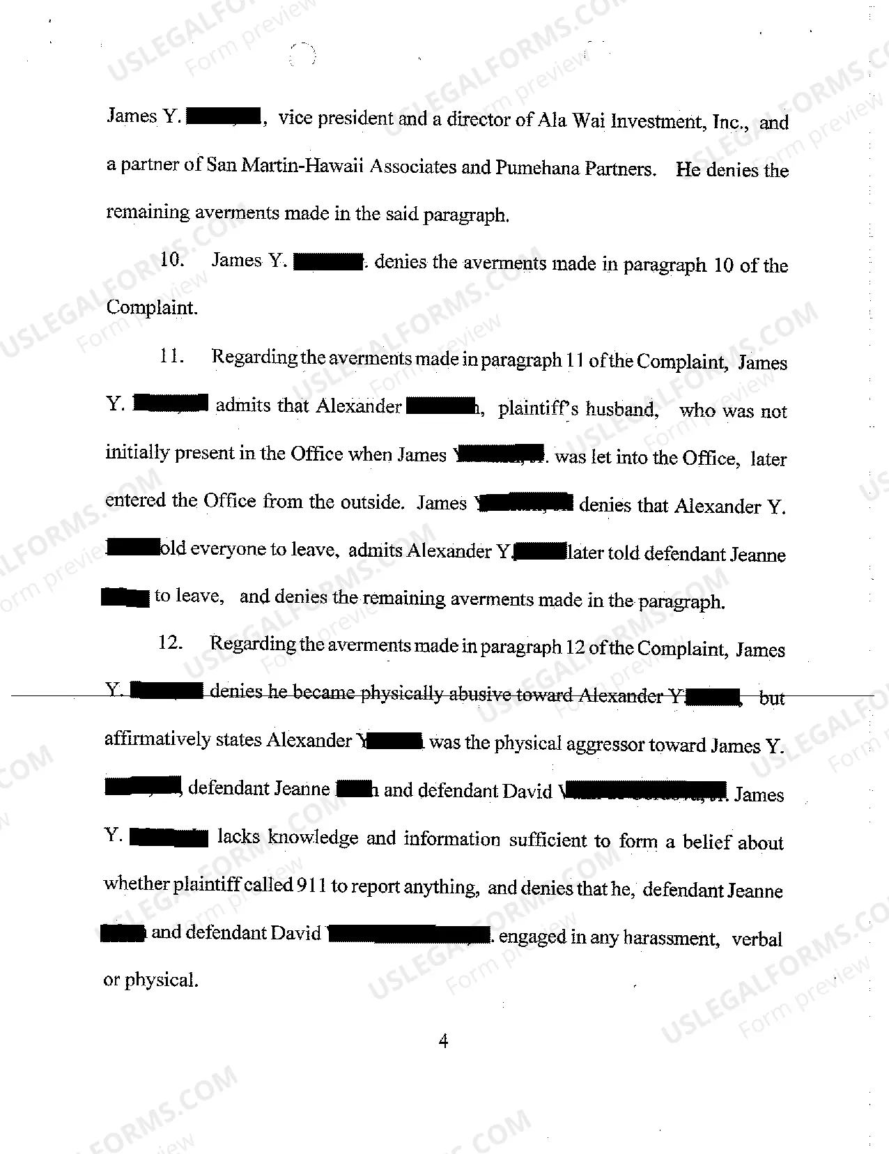 Preview A03 Defendants' Answer to Complaint