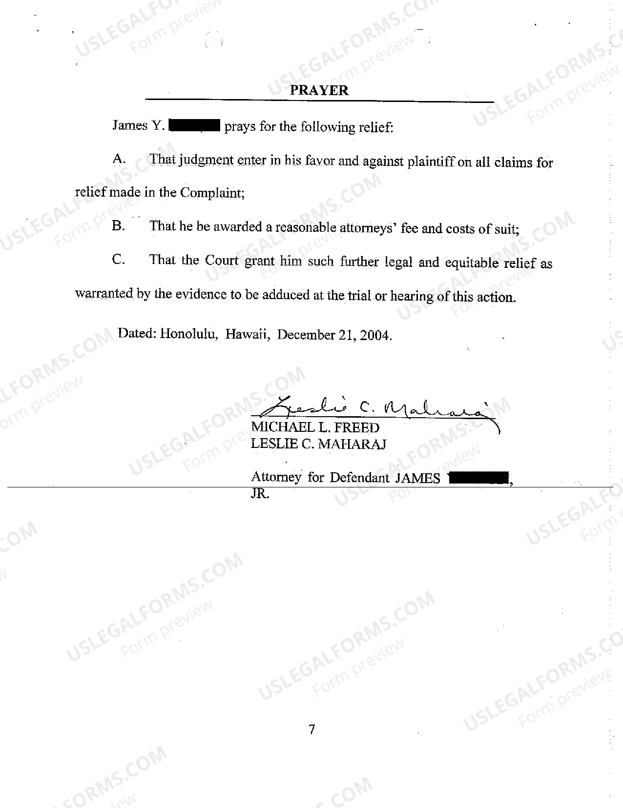 Preview A03 Defendants' Answer to Complaint