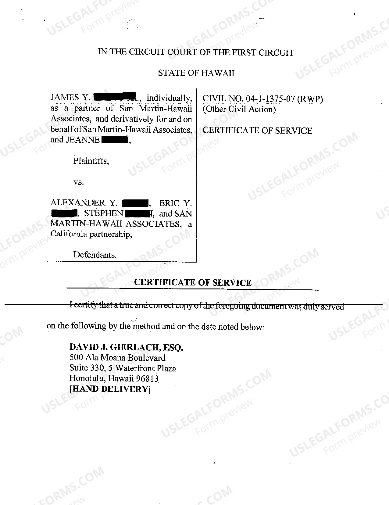 Preview A03 Defendants' Answer to Complaint