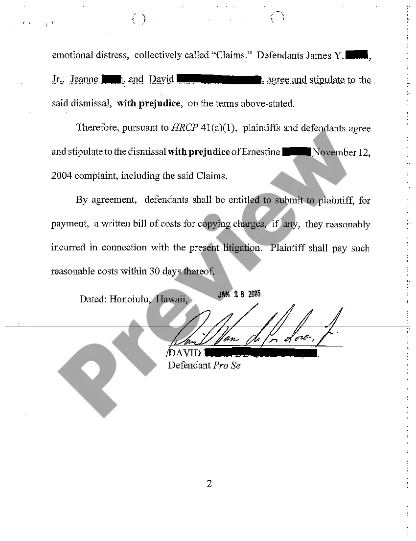 Preview A09 Stipulation to Dismiss Complaint with Prejudice