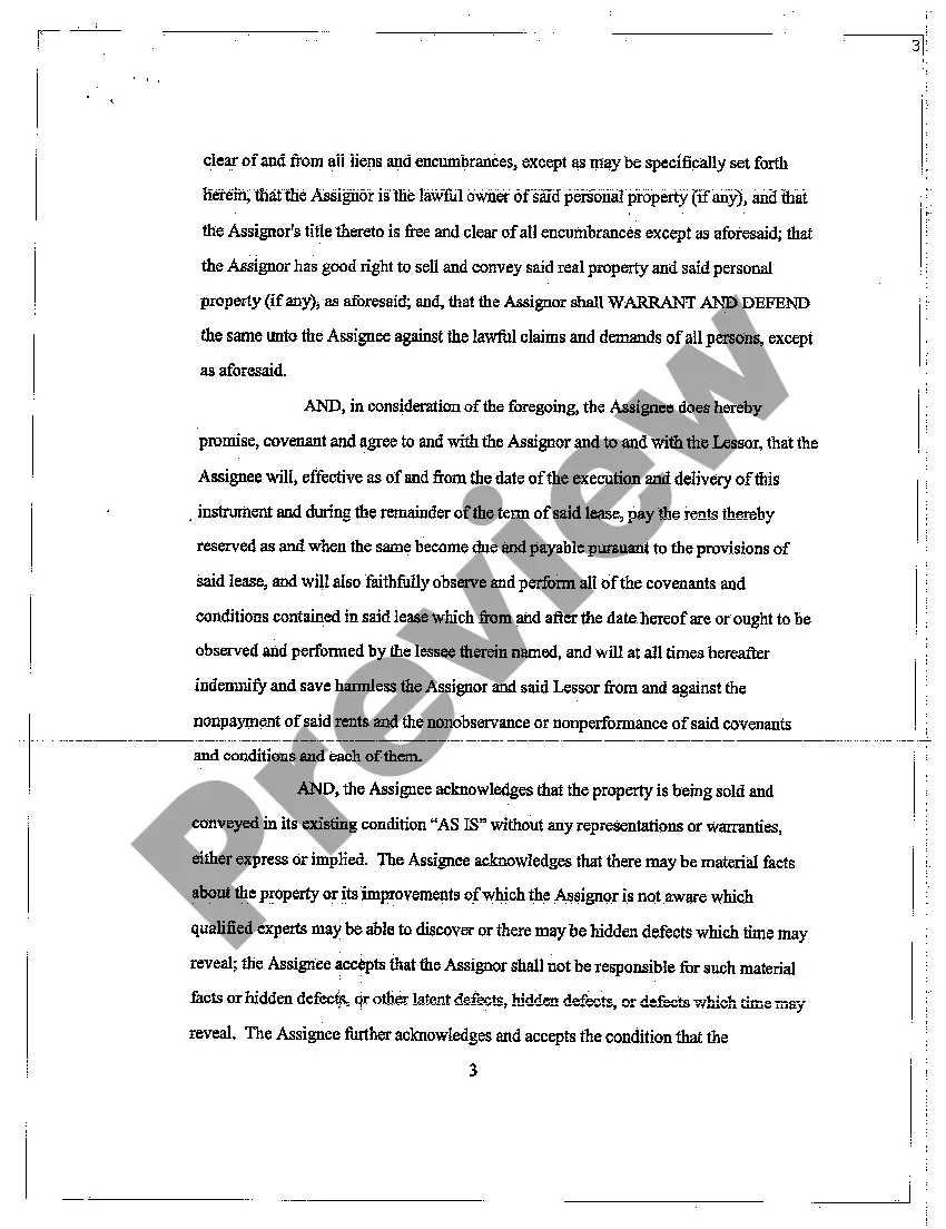 Preview Assignment of Apartment Lease by Way of Exchange