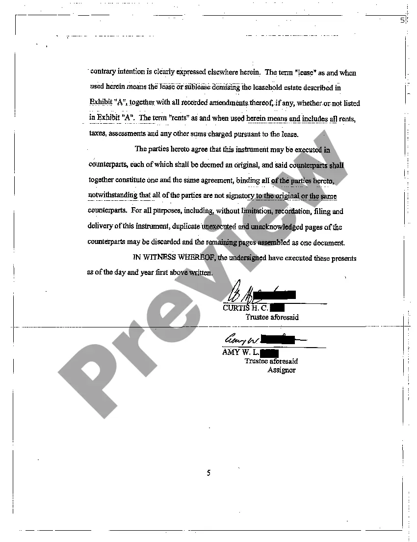 Preview Assignment of Apartment Lease by Way of Exchange