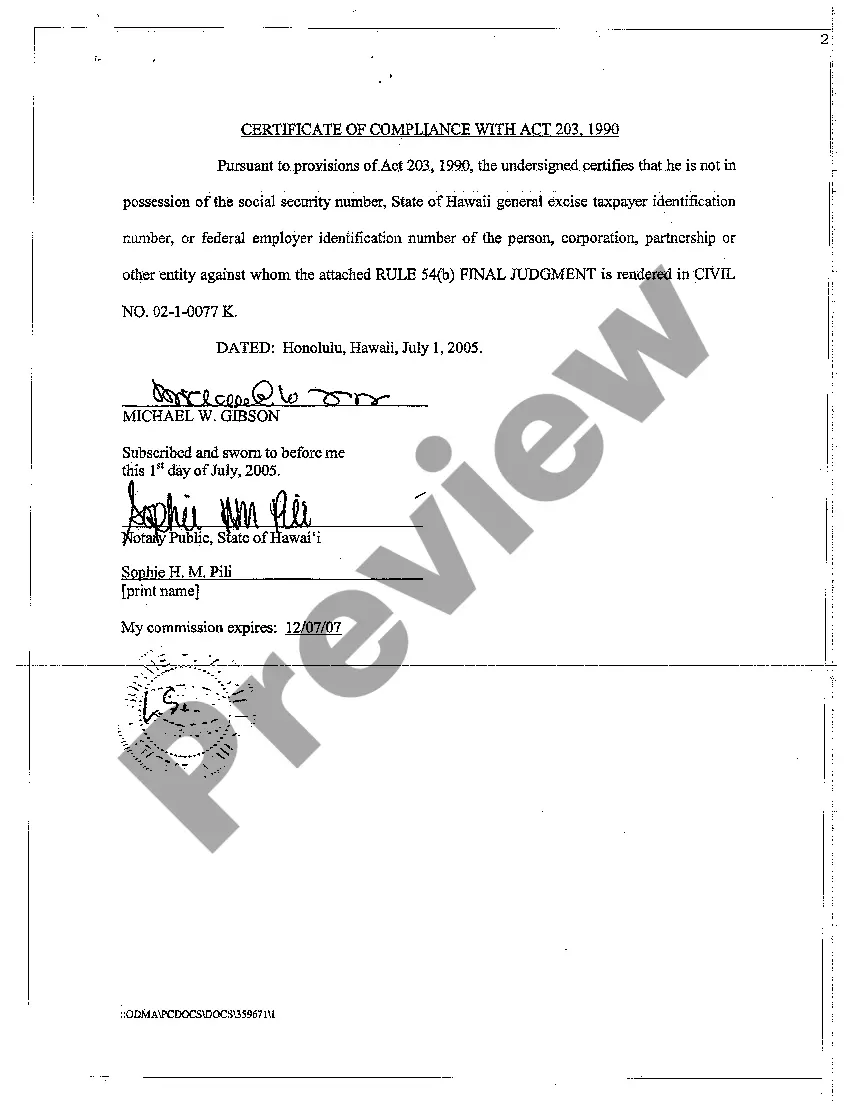 Get Final Judgment for Plaintiff Bank Preview Final Judgment for Plaintiff Bank