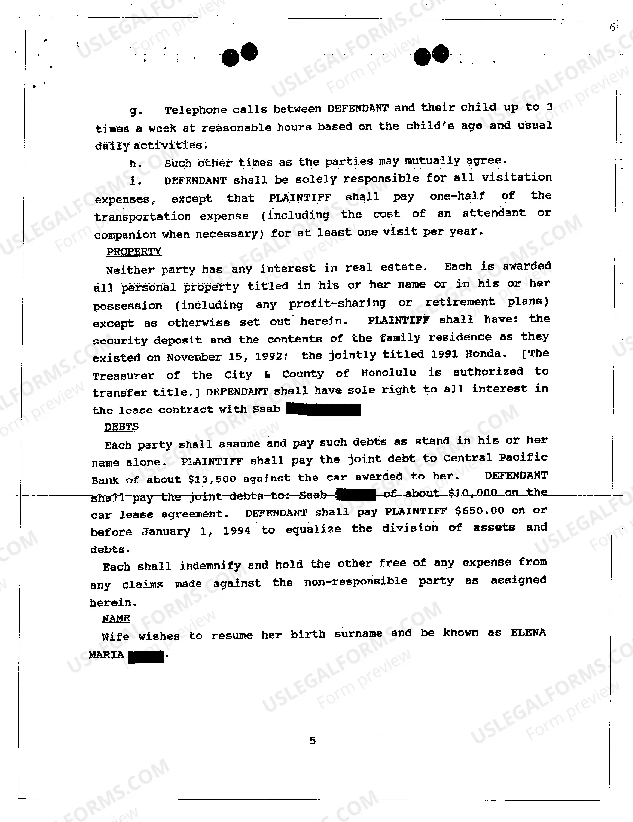 Preview Divorce Decree with Children