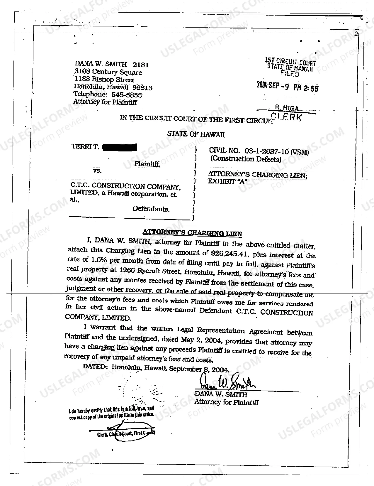 Preview Release of Attorney's Charging Lien