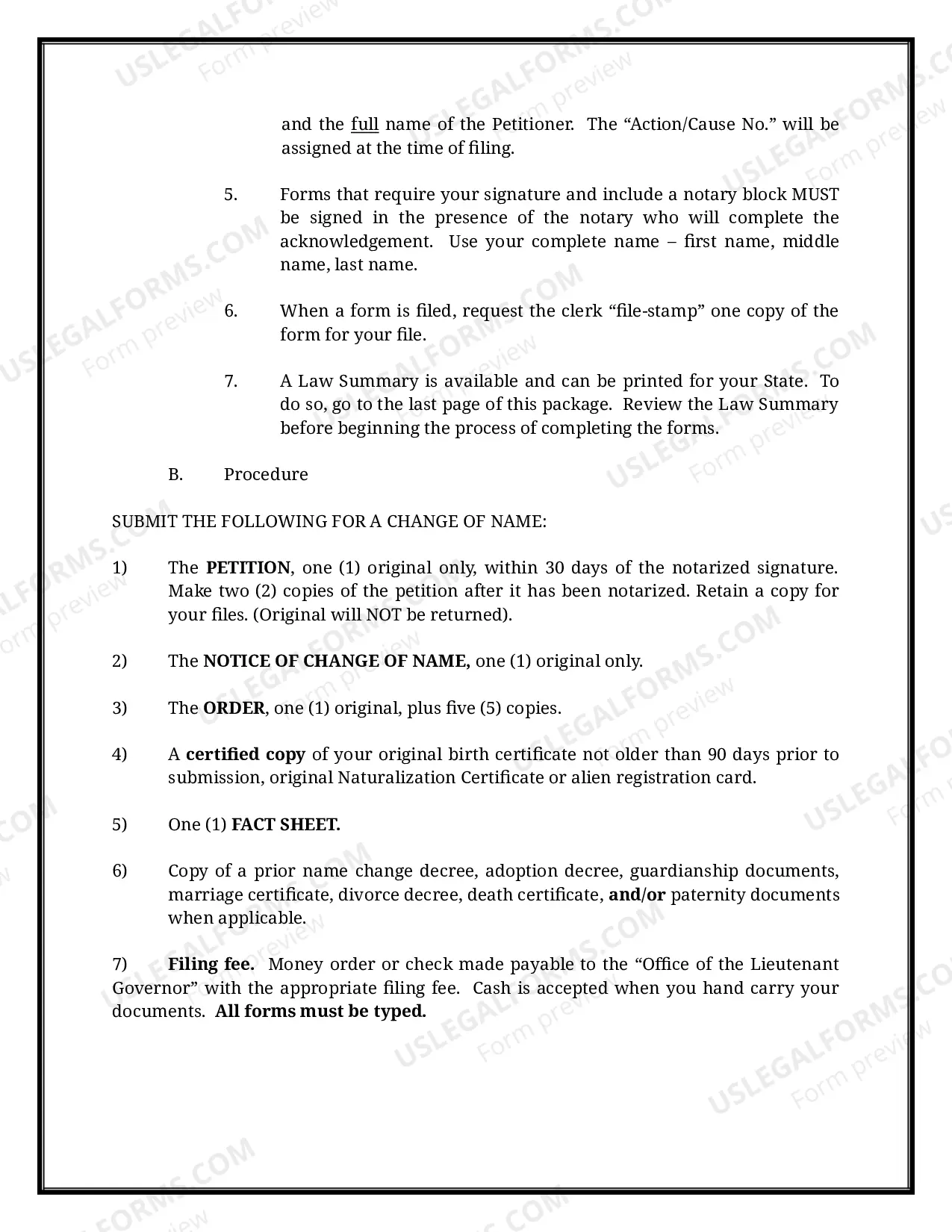 Preview Hawaii Name Change Instructions and Forms Package for a Minor
