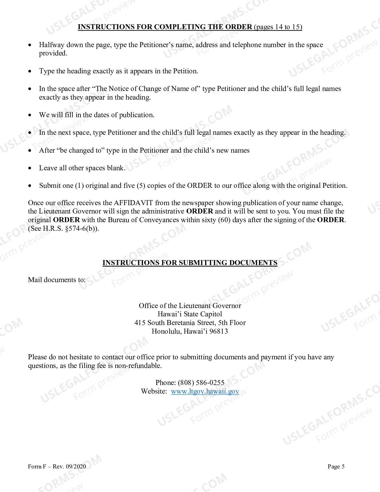 Preview Instructions and Forms for the Name Change of a Parent and Minor Child with the Notarized Consent of the Other Parent
