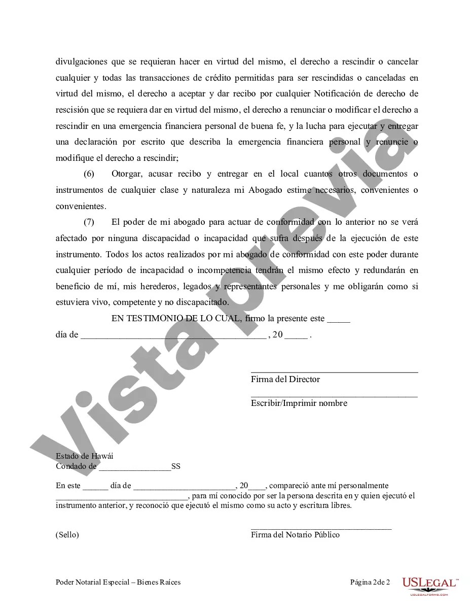 Preview Poder notarial limitado - Poderes limitados - Transacción inmobiliaria específica