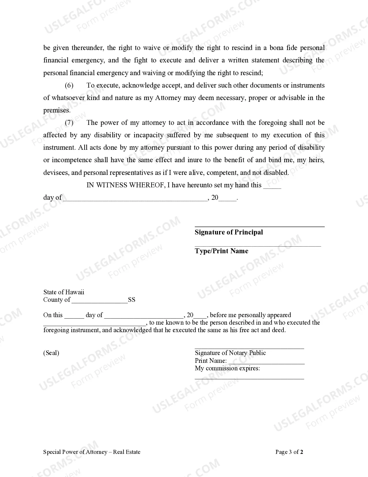 Preview Limited Power of Attorney - Limited Powers - Specific Real Estate Transaction