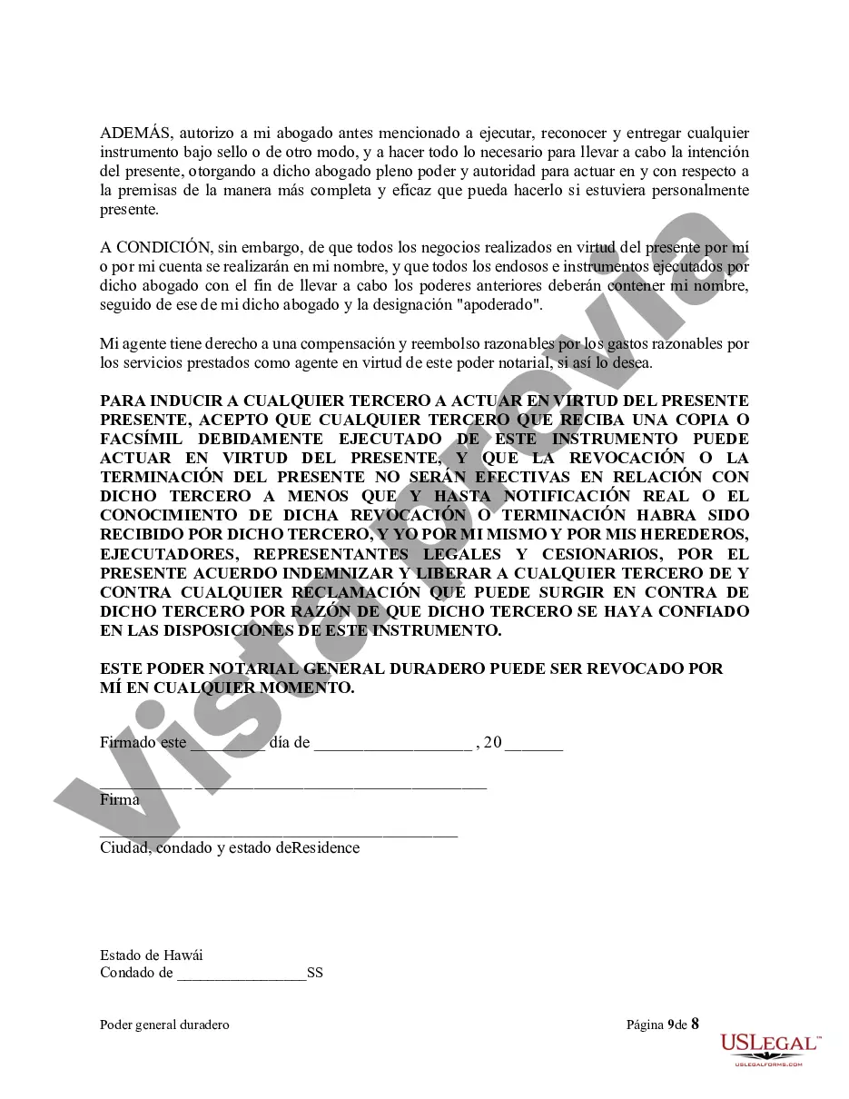 Preview Formulario legal de poder notarial para la propiedad y las finanzas o