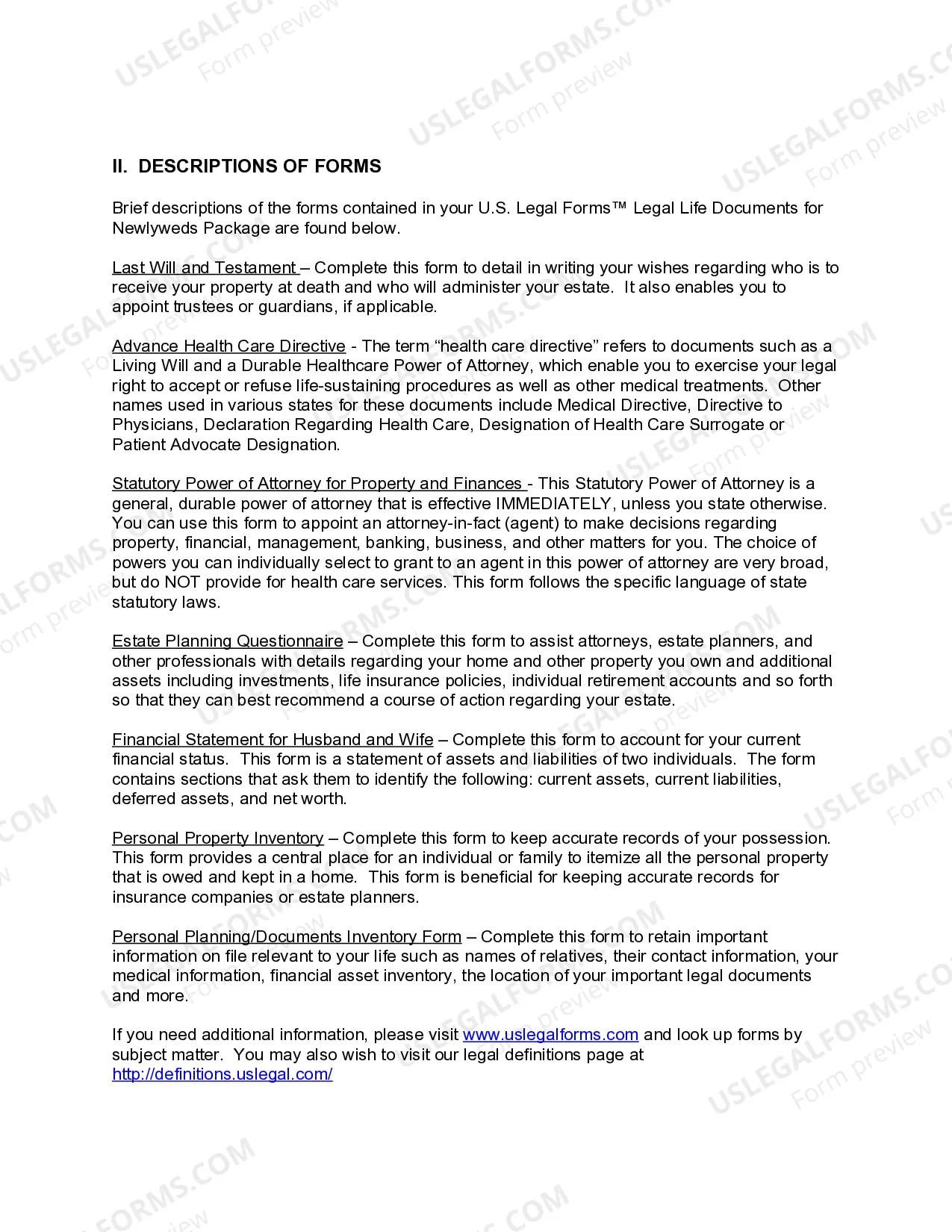 Preview Hawaii Essential Legal Life Documents for Newlyweds