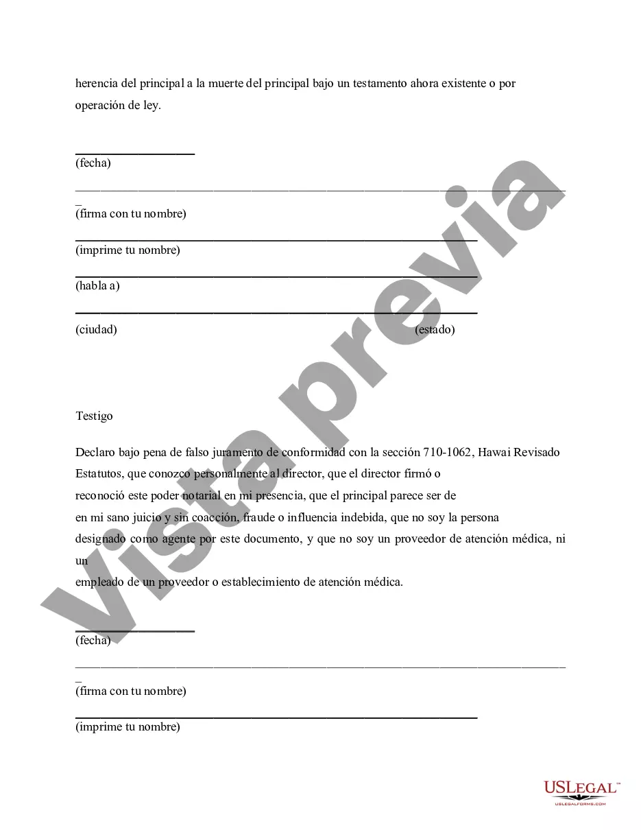 Preview Directiva anticipada legal de atención médica Cuatro partes como testamento en vida