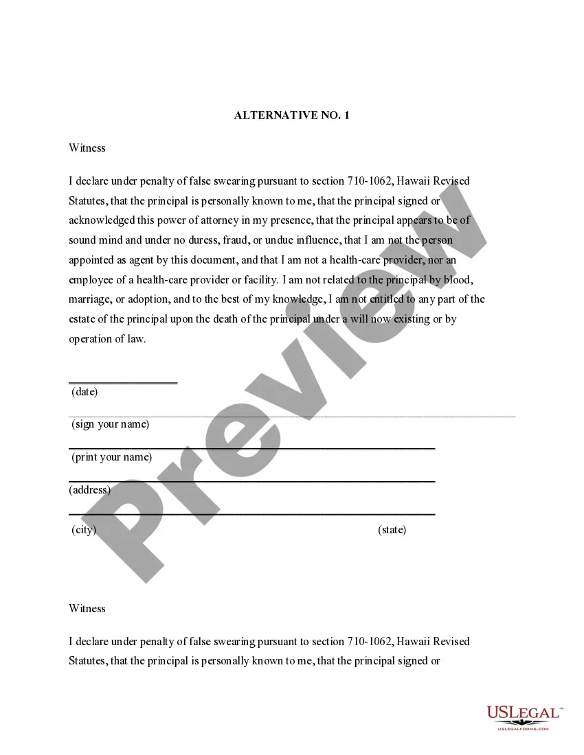 Preview Statutory Advance Health Care Directive Four Parts as Living Will